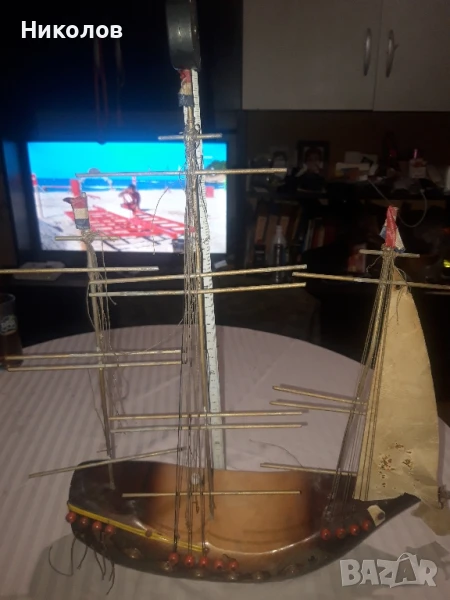 Дървен платноход , снимка 1