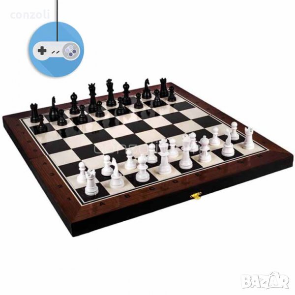 Шах и табла комплект в дървена кутия, снимка 1