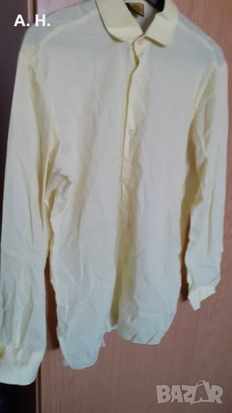 светложълта риза с дълъг ръкав , снимка 1