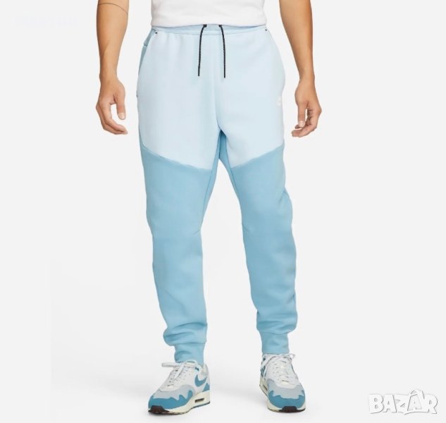 Мъжко долнище Nike Tech Fleece Celestine Blue - размер L, снимка 1