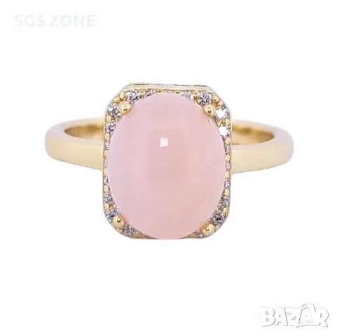 Сребърни Пръстени с Невероятен Морганит от Тайланд, снимка 2 - Колиета, медальони, синджири - 49844750