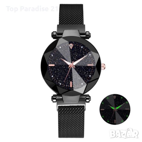 Луксозен дамски часовник „звездно небе“ тип гривна. Страхотен подарък за всяка дама, снимка 4 - Дамски - 44444652