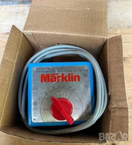 Аналогов трансформатор Märklin Trafo 6671 (16 VA) за ЖП модел влакчета H0 – С кутия
