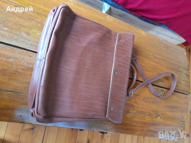 Стара кожена чанта #5, снимка 2 - Антикварни и старинни предмети - 34518299