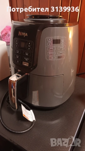 Фритюрник с горещ въздух Ninja AF100 , снимка 3 - Фритюрници - 53133006