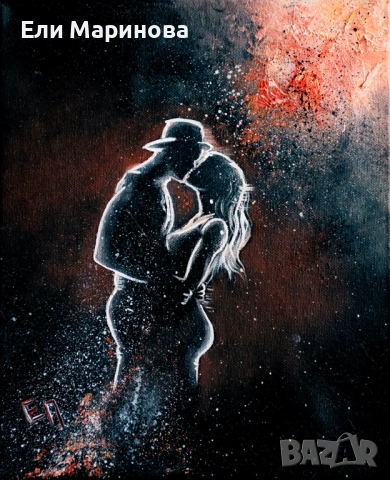 Маслена картина "Влюбени"