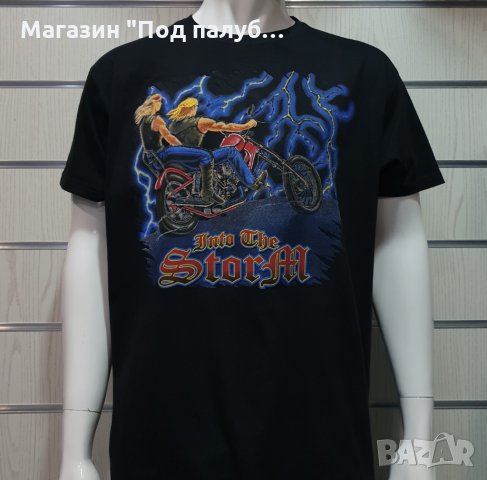 Нова мъжка тениска с трансферен печат Into The Storm, мотористи, светкавици, снимка 7 - Тениски - 28301072