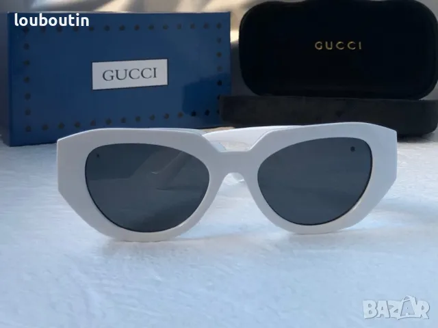 GUCCI с лого 1:1 дамски слънчеви очила котка 2 цвята, снимка 8 - Слънчеви и диоптрични очила - 47771207