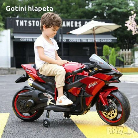 Акумулаторен МОТОР Ninja Duo 12V меки гуми с Кожена седалка, снимка 13 - Детски велосипеди, триколки и коли - 34368493