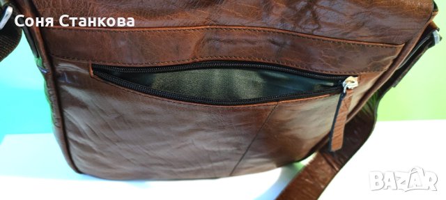 STRELLSON - Мъжкa чантa за през рамо - естествена кожа, снимка 9 - Чанти - 42115110