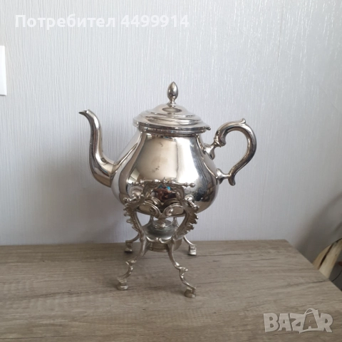 Спиртен чайник на стойка с горелка, 1.5 кг