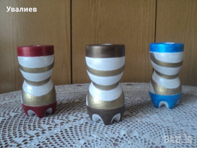 Свещници от алабастър / гипс/, снимка 2 - Други стоки за дома - 37762586