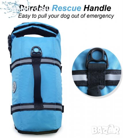 Нова светлоотразителна неопренова спасителна жилетка за куче море, снимка 5 - За кучета - 38075224