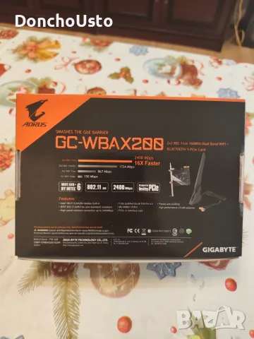 Безжична карта AORUS GC-WBAX200, снимка 2 - Мрежови адаптери - 56074180