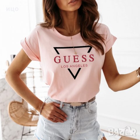  Тениска GUESS принт. Размери и цветове , снимка 4 - Тениски - 30391792