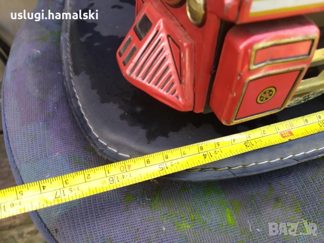 Стара ламаринена играчка/локомотив, снимка 4 - Антикварни и старинни предмети - 52546877