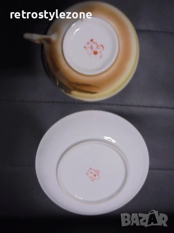 № 8551 Японски порцеланов сет – чаша с чинийка , снимка 4 - Други ценни предмети - 54020106