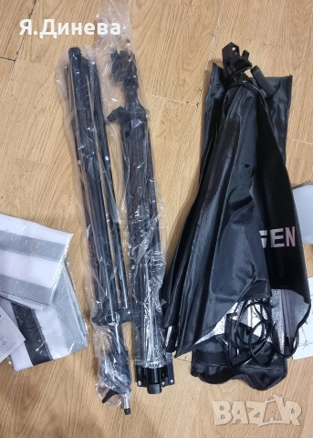 Професионален комплект фото сет/Софтбокс , снимка 4 - Чанти, стативи, аксесоари - 52868665