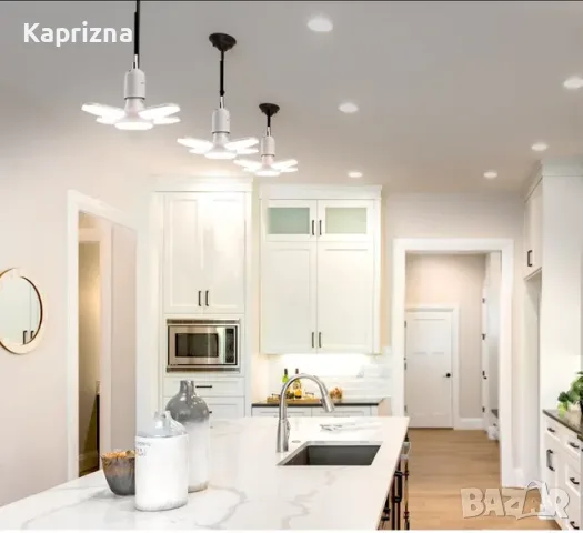 28W LED крушка с форма на вентилатор, снимка 5 - Крушки - 55743057