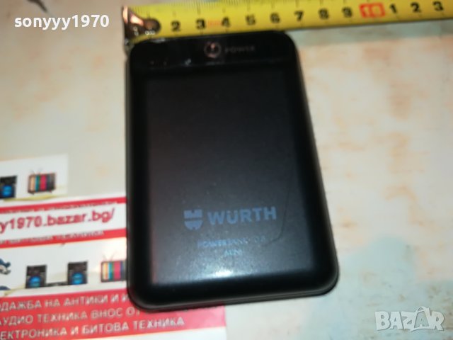 WURTH 10.8 MINI POWER BANK-LI-PO BATTERY 10000mah-GERMANY 1610222007, снимка 16 - Външни батерии - 38350166