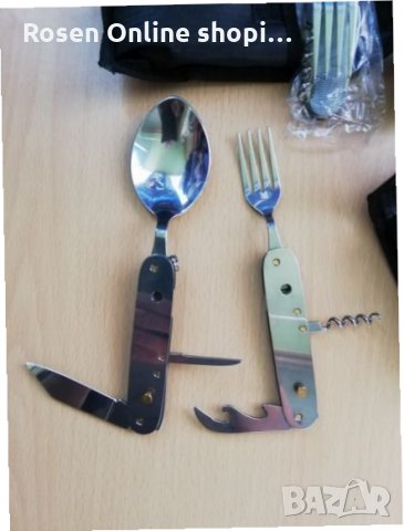 Туристически комплект комбиниран, нож, лъжичка и др., снимка 6 - Спортна екипировка - 10598441