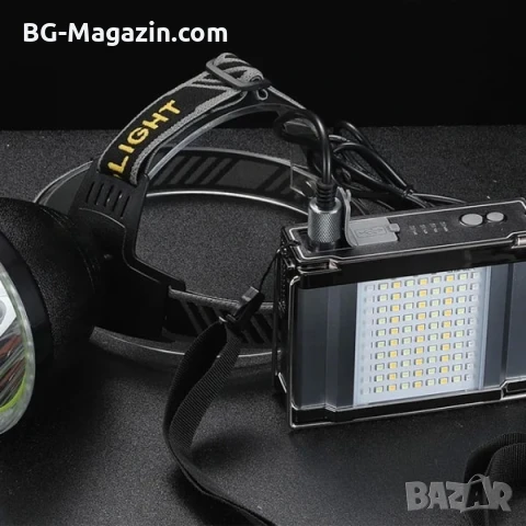 Професионален мощен челник за глава и къмпинг лампа с Power Bank за риболов къмпинг туризъм палатка, снимка 9 - Къмпинг осветление - 50938308