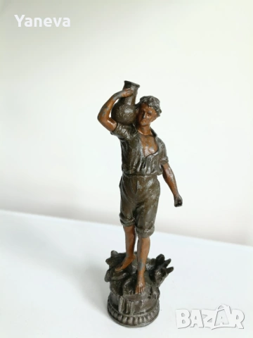 Френски, антикварни скулптури на водоносци от края на XIX век. в стил Ар Нуво. , снимка 8 - Статуетки - 54065601