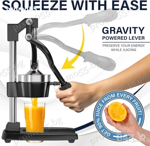 Чугунена Ръчна Цитрус Преса за Фреш Сокоизтисквачка за Цитруси, снимка 6 - Сокоизстисквачки и цитрус преси - 52596231