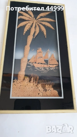 Ретро картини от корк - 5 броя, снимка 5 - Антикварни и старинни предмети - 53882885