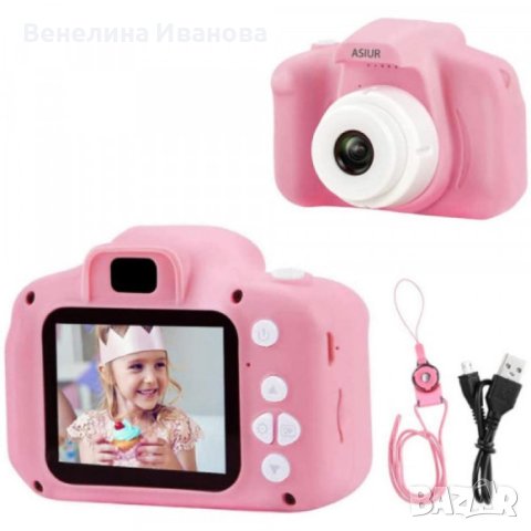 Детски електронен фотоапарат. Цвят: Син или Розов, снимка 2 - Детски - 44507881