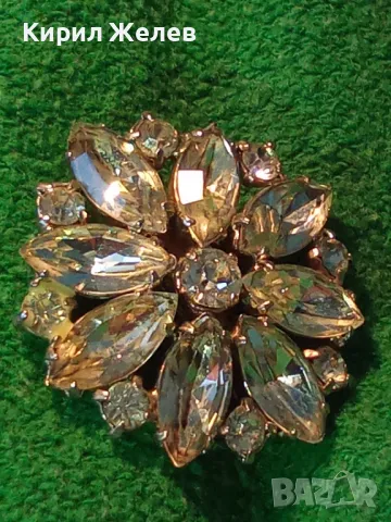 ПРЕКРАСНА СРЕБРИСТА ВИНТИДЖ АРТ КРИСТАЛНА БРОШКА ЦВЕТЕ с БЛЕСТЯЩ ФАСЕТИРАН ПЛАНИНСКИ КРИСТАЛ 85184, снимка 11 - Други - 48734007