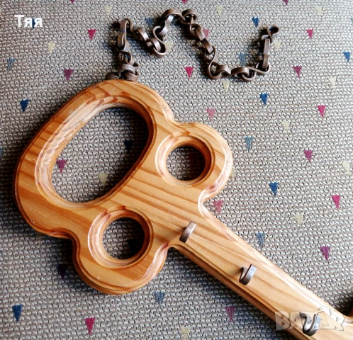 Дървена закачалка , снимка 2 - Декорация за дома - 50497979