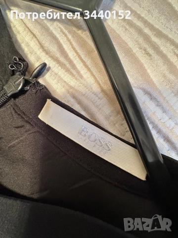 Рокля с черни камъни, BOSS, снимка 5 - Рокли - 51633387