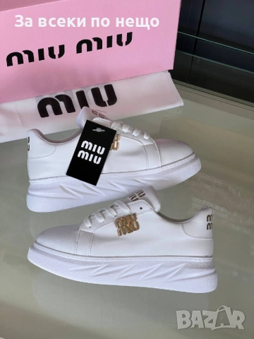 Miu Miu Дамски Маратонки👟Дамски Спортни Обувки Миу Миу - Налични Различни Цветове Код SK175, снимка 9 - Маратонки - 52518355