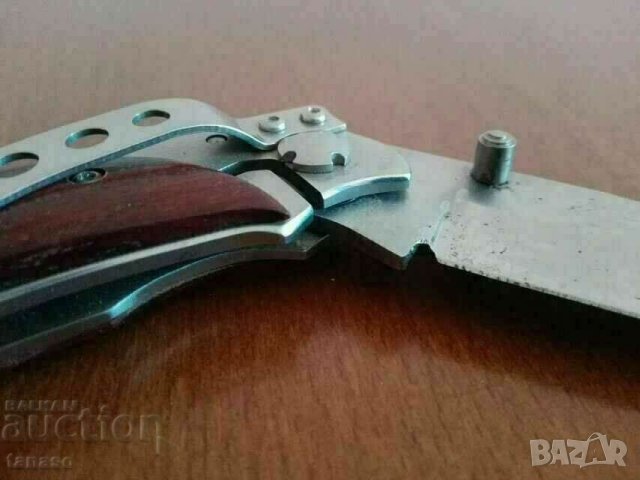 Джобен нож с дървени чирени, снимка 3 - Ножове - 42273759