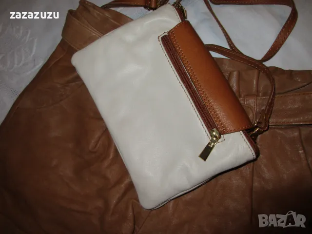 ЕСТЕСТВЕНА КОЖА малка дамска чанта - Moda in Italia, снимка 6 - Чанти - 49641690