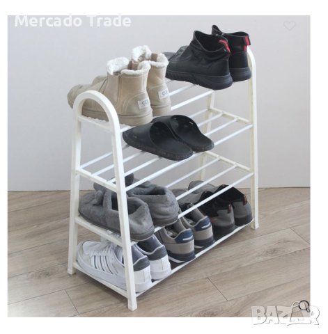Етажерка Mercado Trade, За обувки, Органайзер, 4 рафта, Бял, снимка 4 - Декорация за дома - 40355649