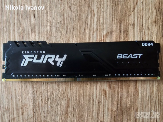 16GB DDR4 2666Mhz Kingston Fury Beast Black RAM памет | CL16 | 16-18-18-39 1.2V | Тествана!