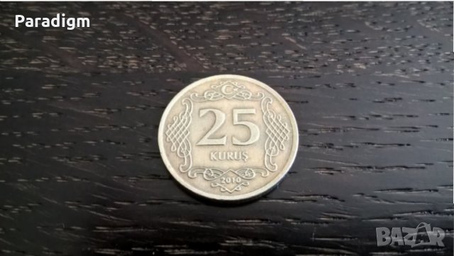 Монета - Турция - 25 куруша | 2010г., снимка 1 - Нумизматика и бонистика - 29296457