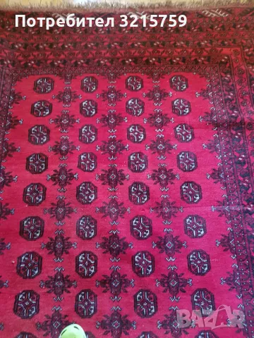 19С Рядък антикварен голям вълнен килим Бухара, 280х200см., снимка 9 - Антикварни и старинни предмети - 47812584