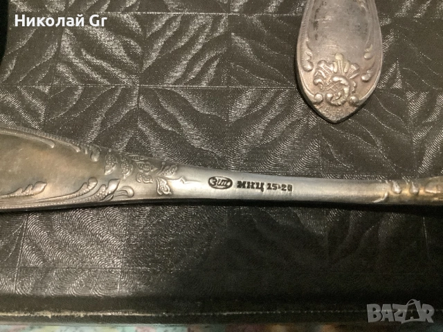 Лъжици посребрен  произведено в СССР 1970 години цена 6 броя, снимка 3 - Антикварни и старинни предмети - 52352577