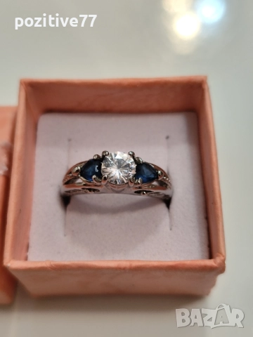 Златни пръстени 18к злато със камъни Сваровски, снимка 2 - Пръстени - 15048021