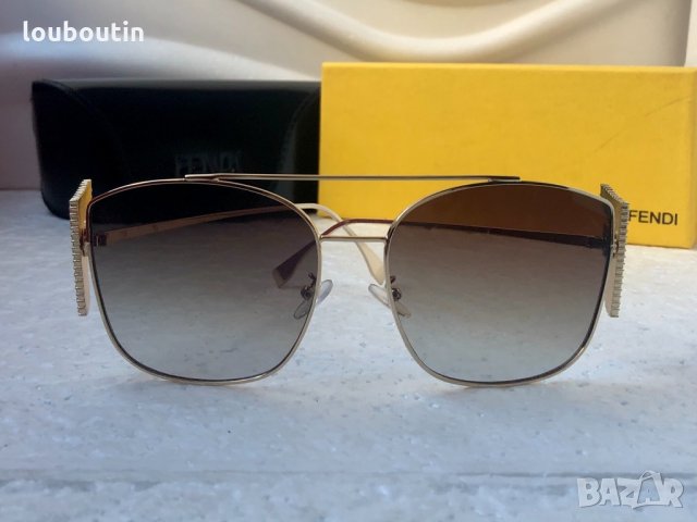 Fendi 2020 дамски слънчеви очила с камъни, снимка 2 - Слънчеви и диоптрични очила - 30747836