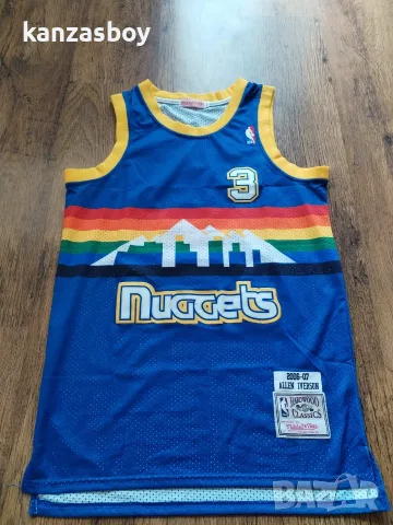 MITCHELL AND NESS DENVER NUGGETS ALLEN iverson 2006-07 - мъжки колекционерски потник КАТО НОВ С, снимка 6 - Тениски - 55792659