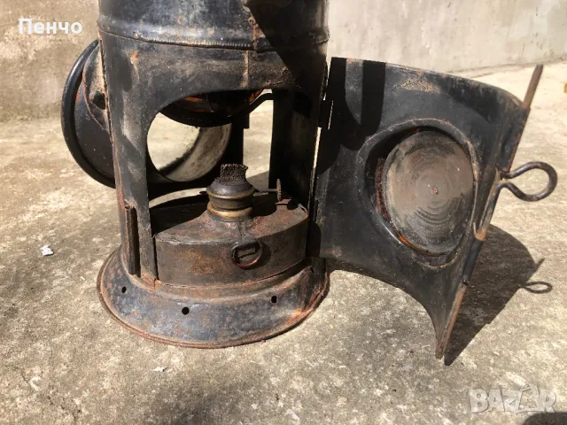 стар немски, военен ЖП фенер, снимка 14 - Антикварни и старинни предмети - 50017117