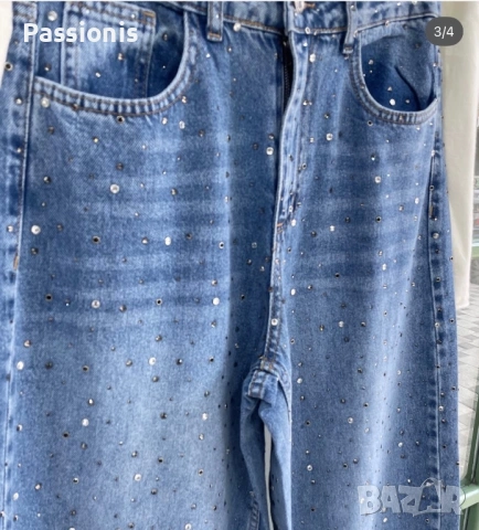 Дънки с камъни, снимка 6 - Дънки - 53118262