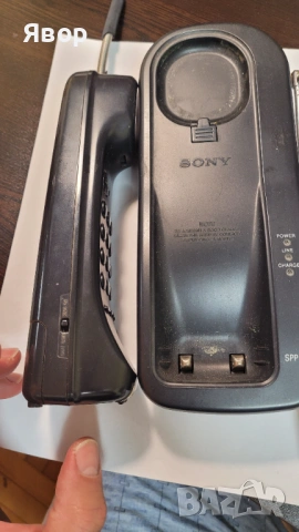 Телефон безжичен стар с кабел  работещ Sony, снимка 7 - Антикварни и старинни предмети - 54240180