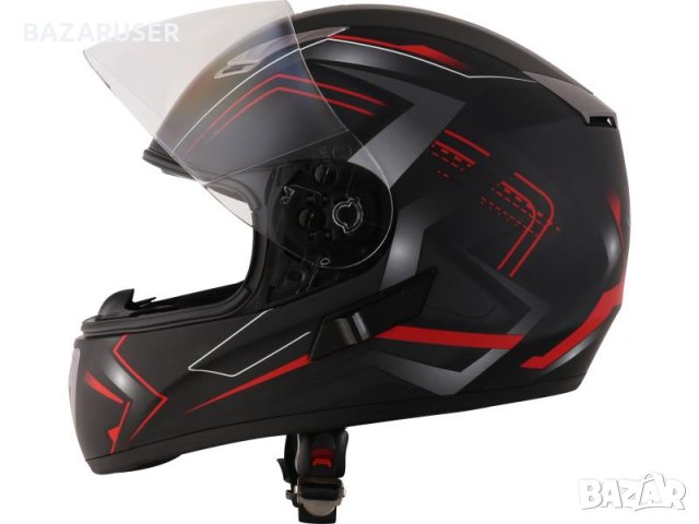 Каска мотор RIDERO интегрален червено-черен размер XS,M,L,XL/Гаранция 12 месеца/, снимка 4 - Аксесоари и консумативи - 29764461