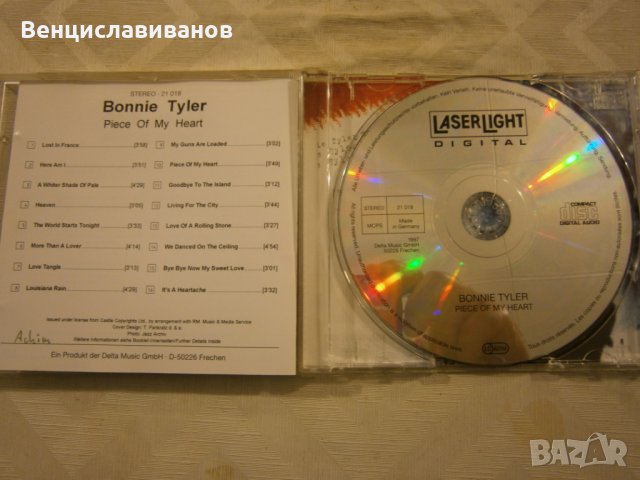 Bonnie Tyler - '' Piece Of My Heart '' ОРИГИНАЛЕН ДИСК, снимка 2 - CD дискове - 30661828