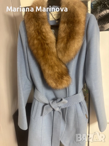 Кашмирено палто естествен косъм, снимка 3 - Палта, манта - 52923236